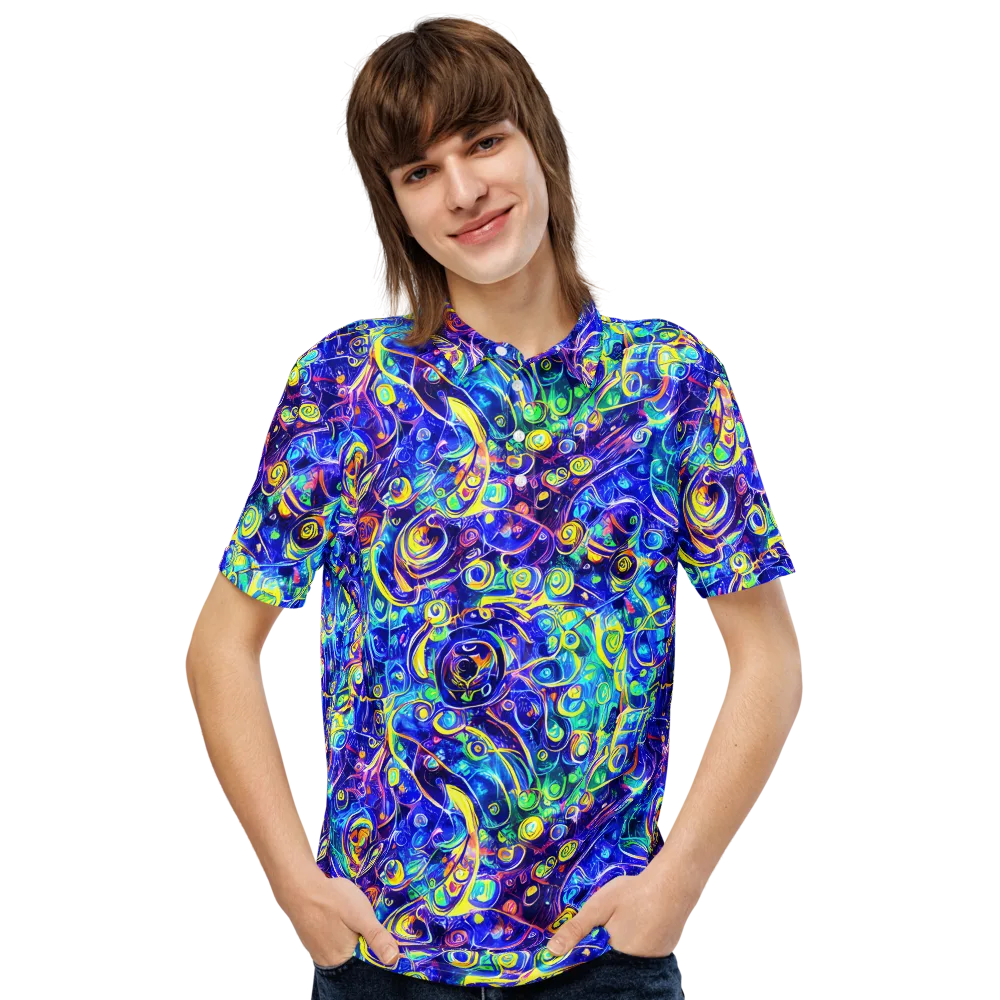 The Color Comet on Men's Slim Fit Polo Shirt — Front