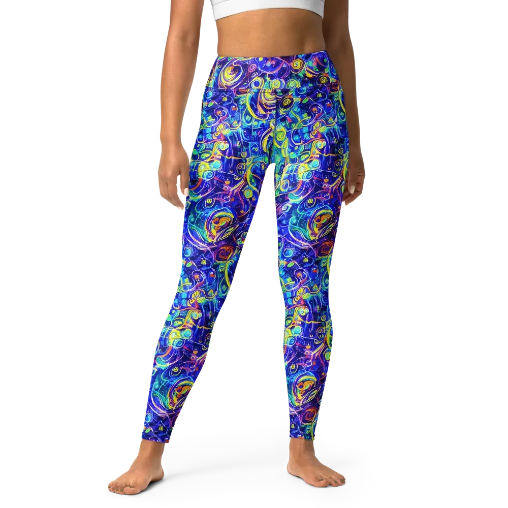 The Color Comet on Yoga Leggings — Front