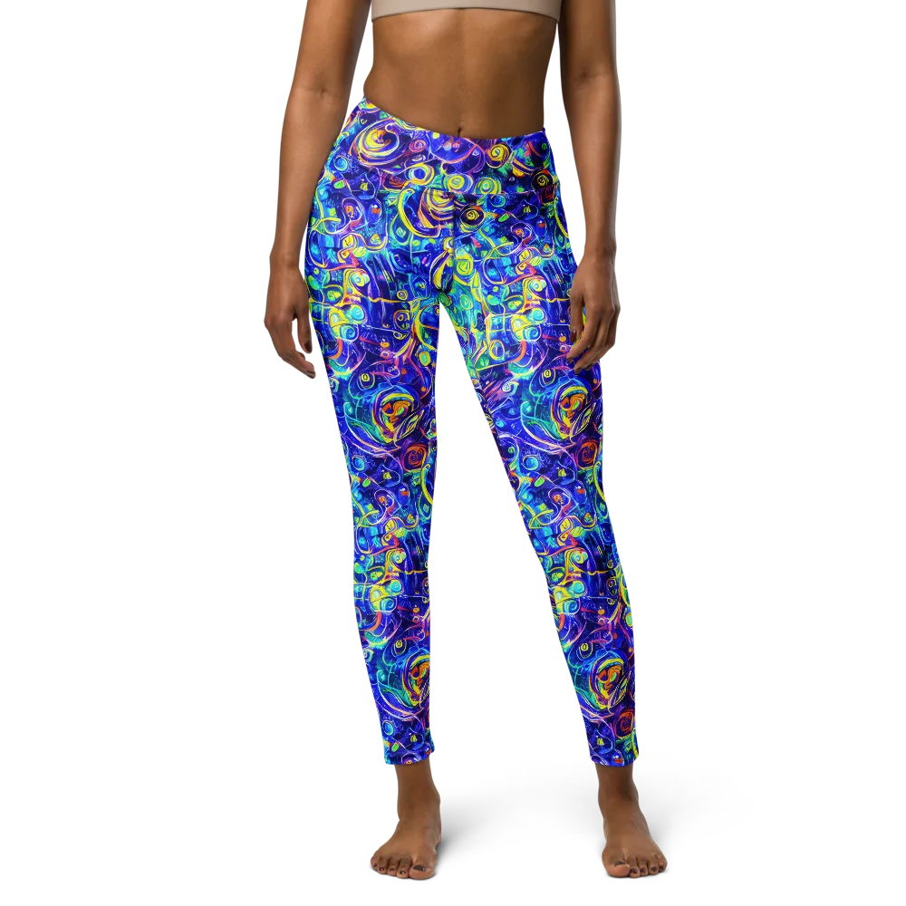 The Color Comet on Yoga Leggings — Front
