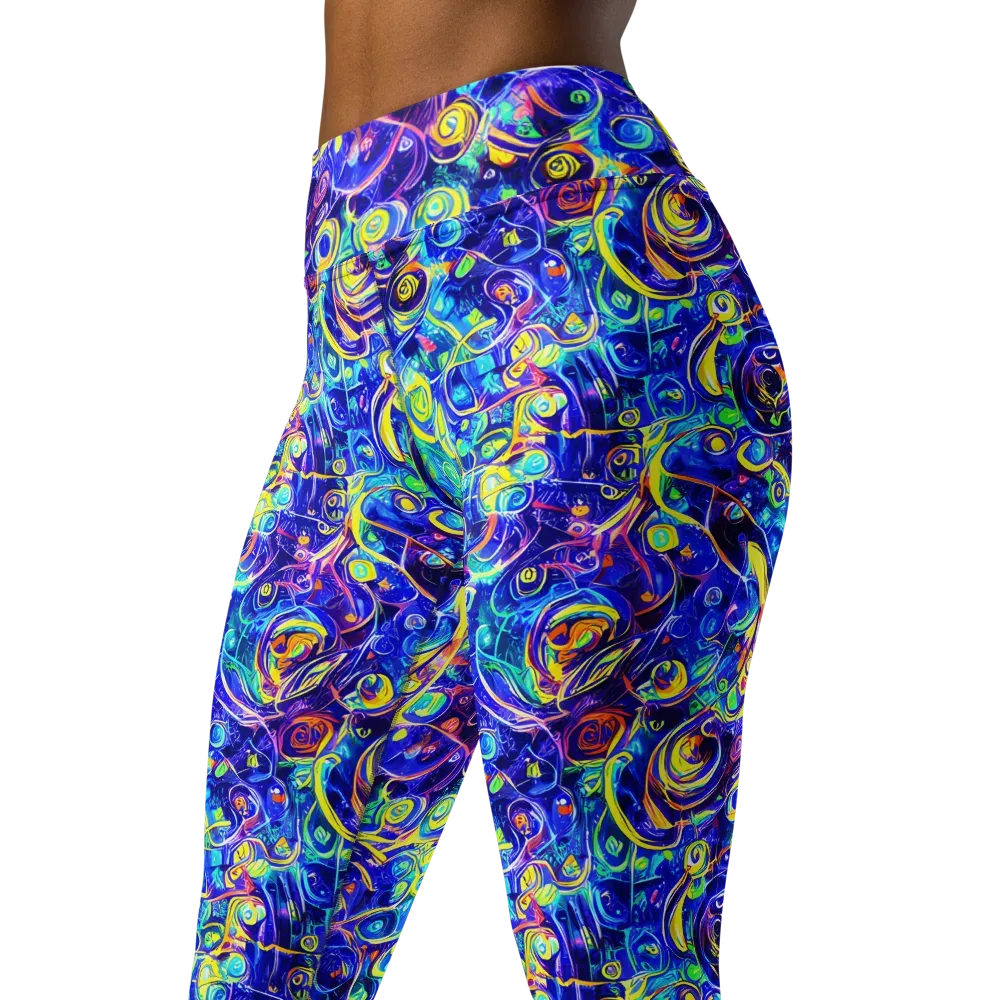 The Color Comet on Yoga Leggings — Left Front