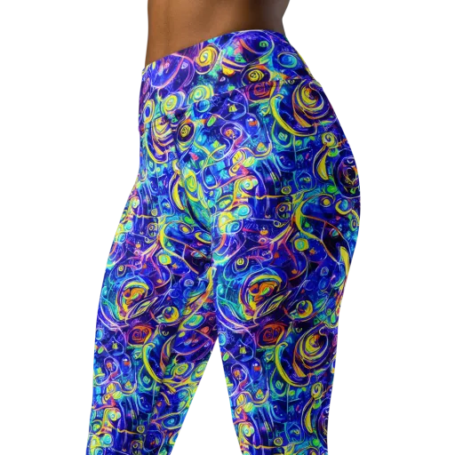 The Color Comet on a Yoga Leggings