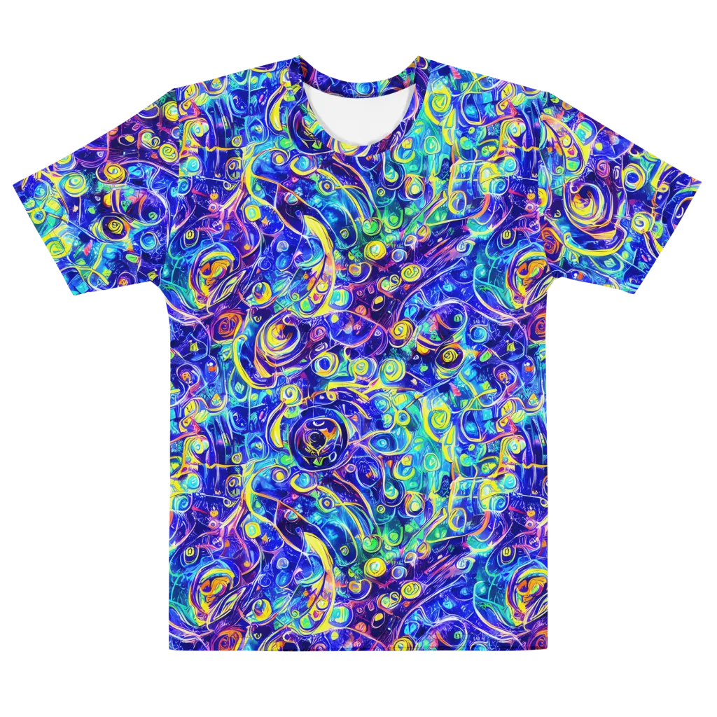 The Color Comet on Men's Cotton Crew Neck T-Shirt — Front