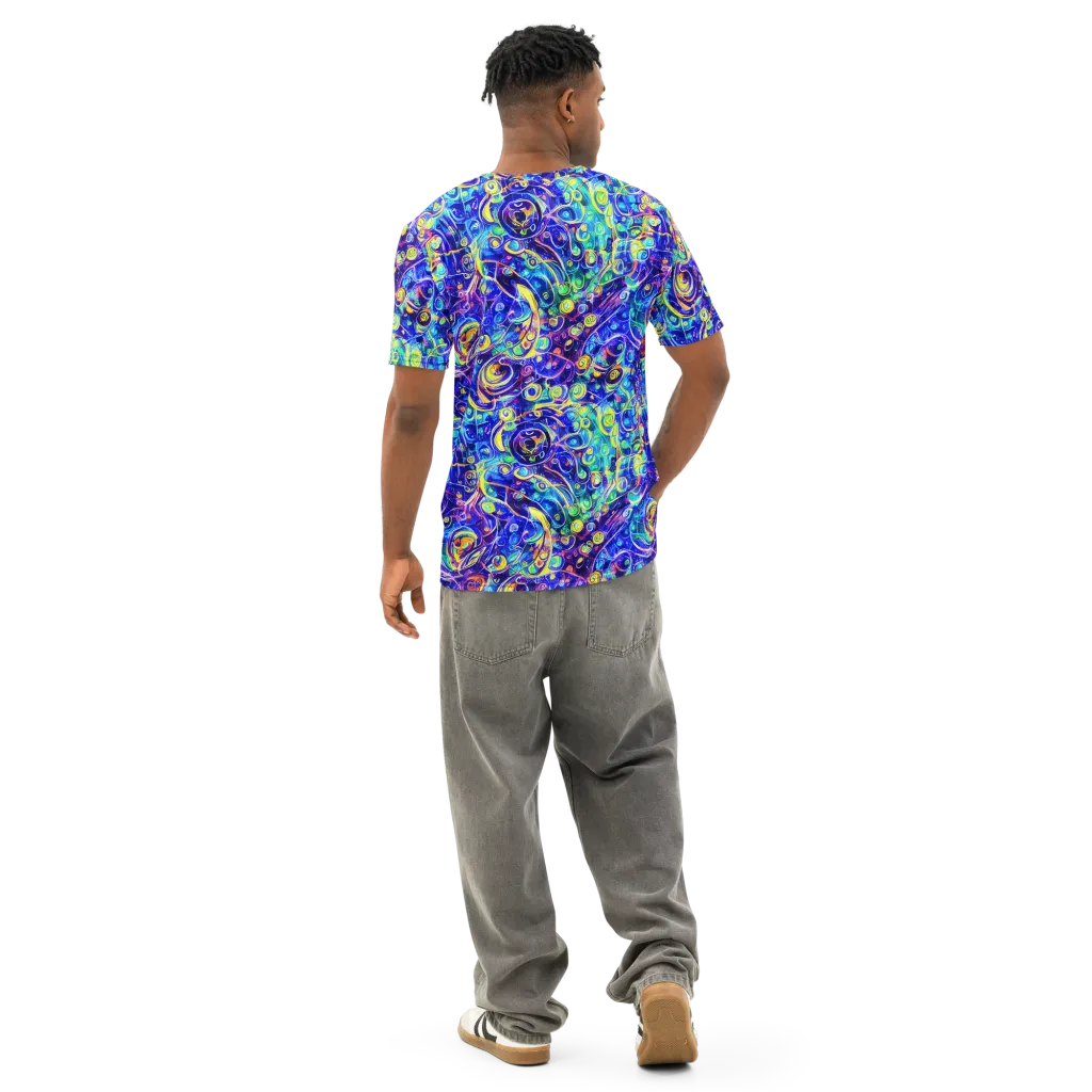The Color Comet on Men's Cotton Crew Neck T-Shirt — Back