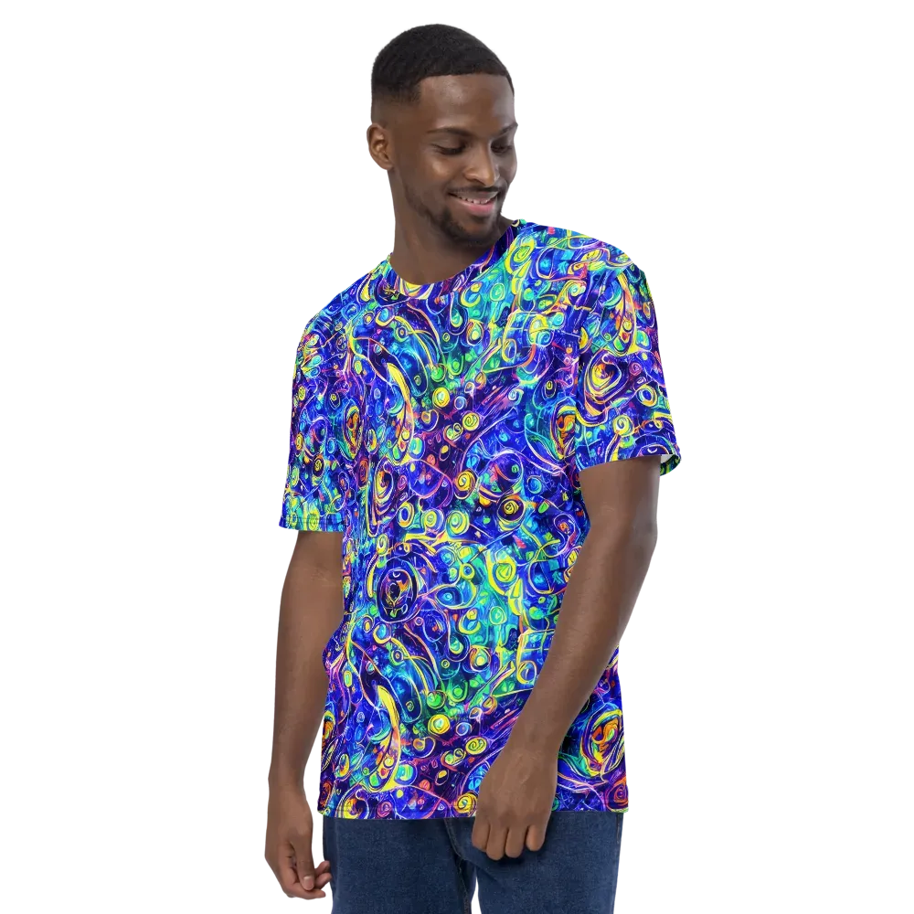 The Color Comet on Men's Crew Neck T-Shirt — Left