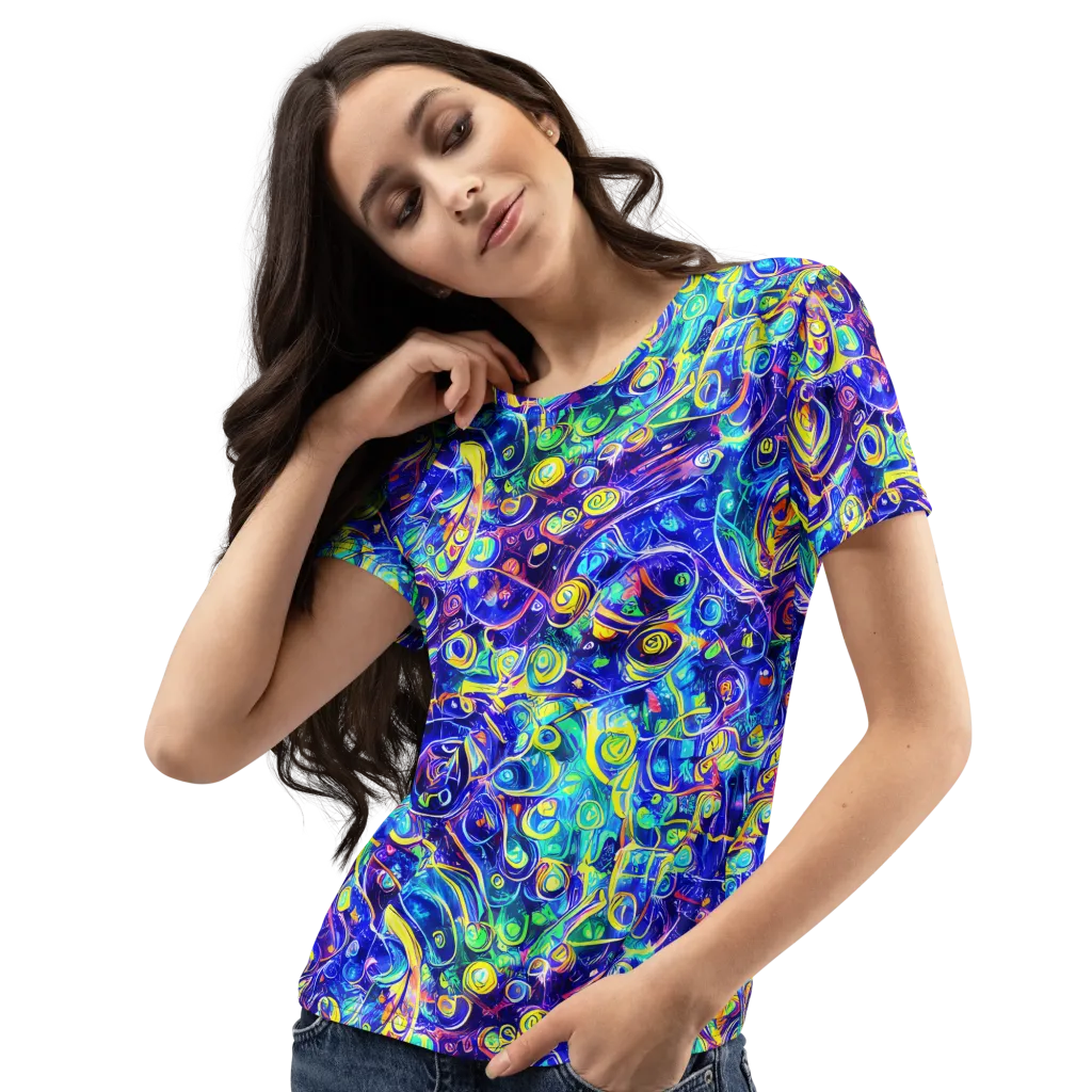 The Color Comet on Women's Crew Neck T-Shirt — Left Front