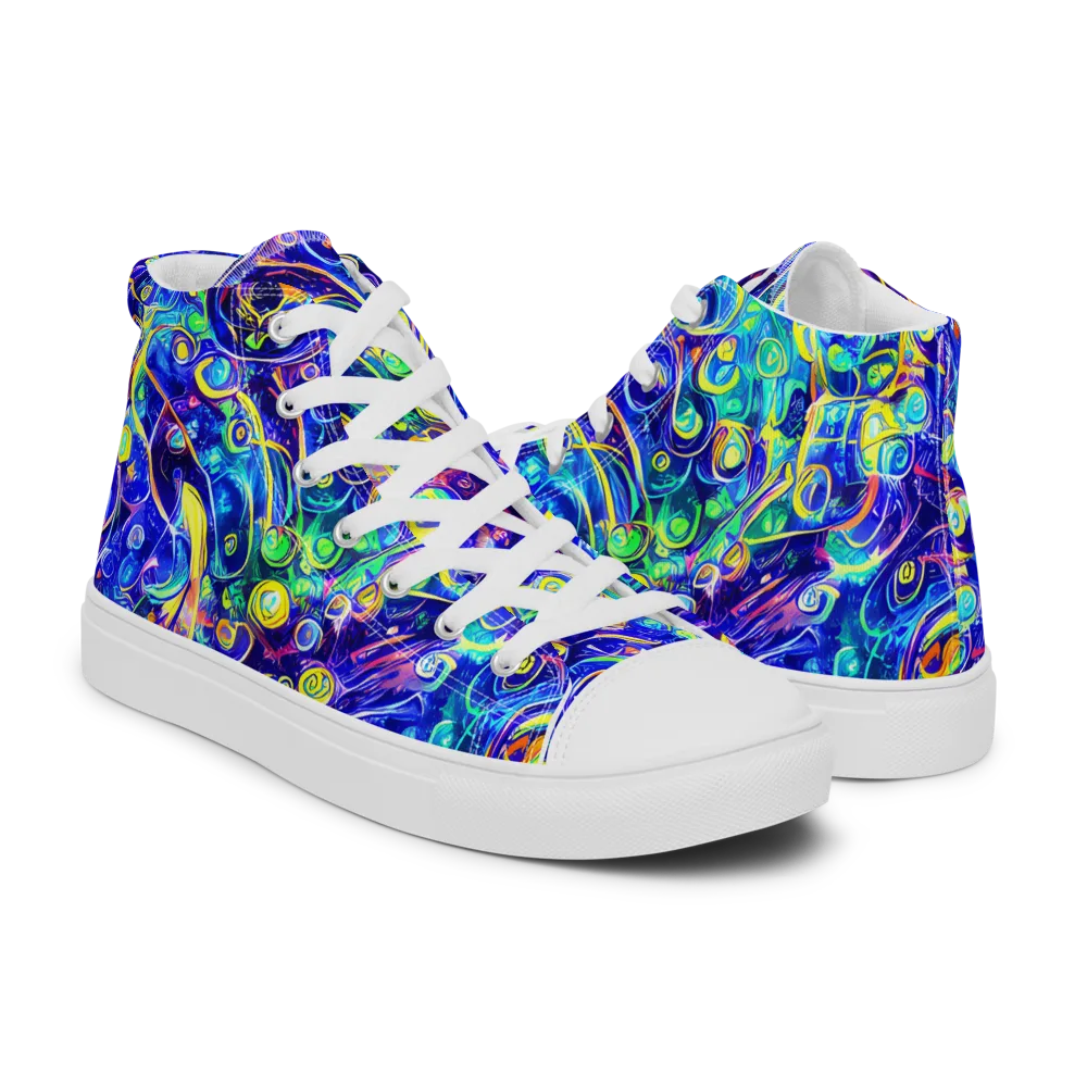 The Color Comet on Women's High Top Canvas Shoes — Right