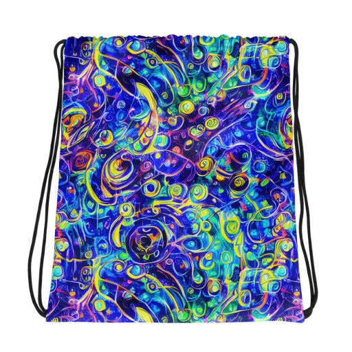 The Color Comet on a Drawstring Bag