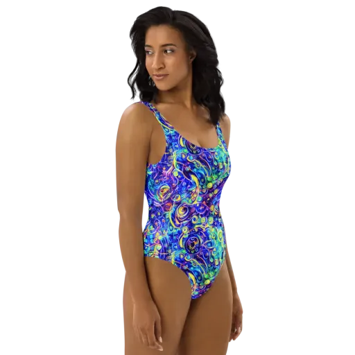The Color Comet on a One-Piece Swimsuit