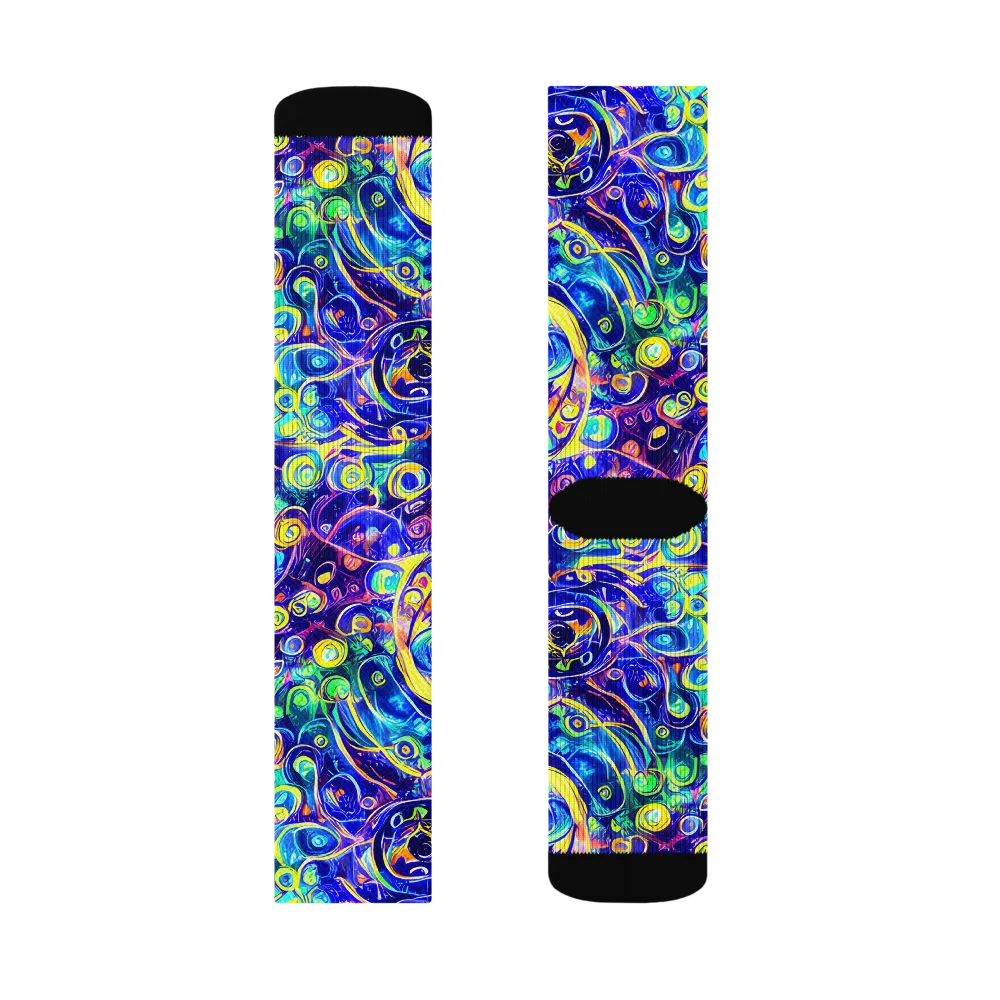 The Color Comet on Socks — Right Sock