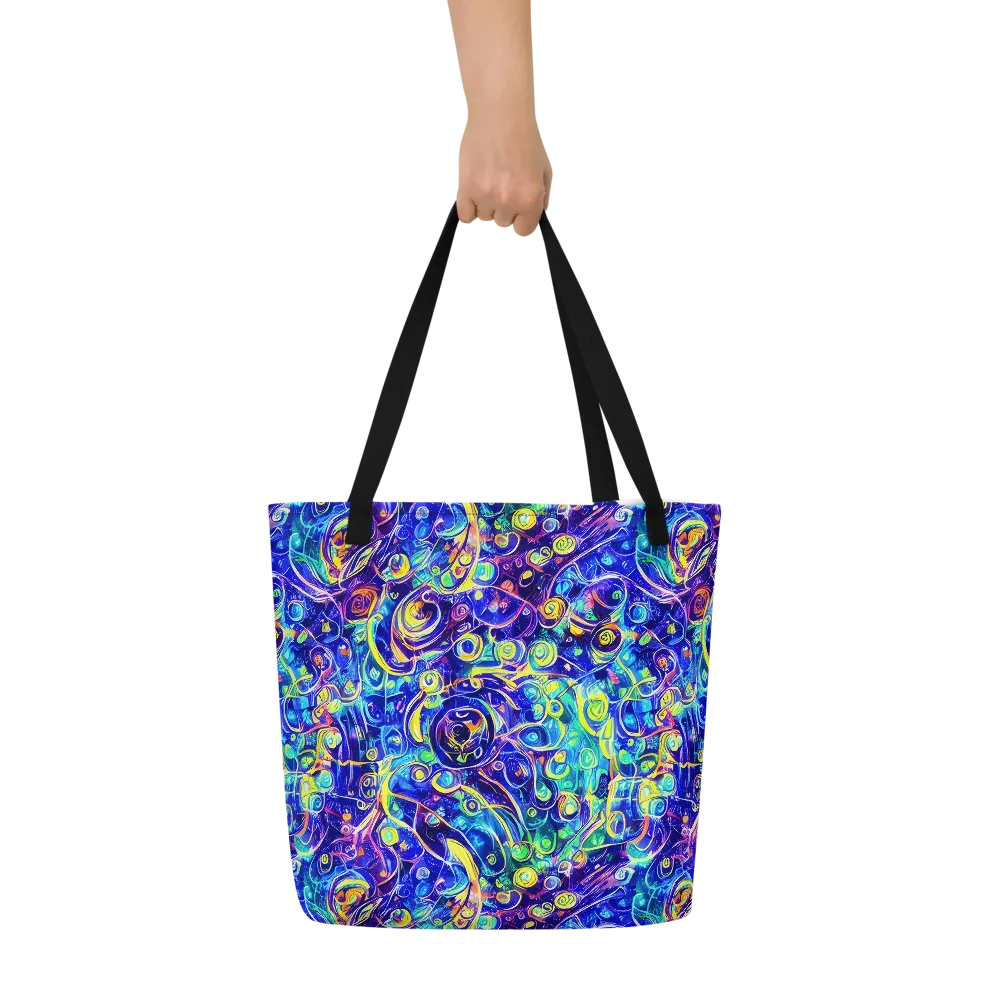 The Color Comet on Large Tote Bag W/ Pocket — Front