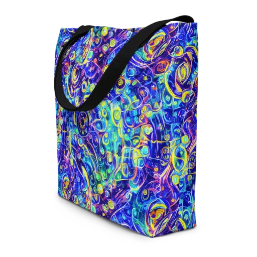 The Color Comet on a Large Tote Bag W/ Pocket