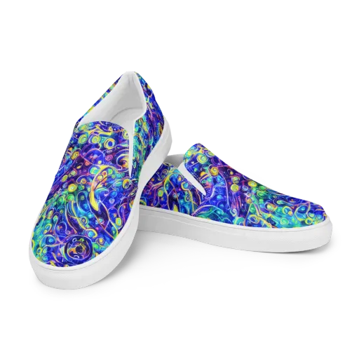 The Color Comet on a Women's Slip-On Canvas Shoes