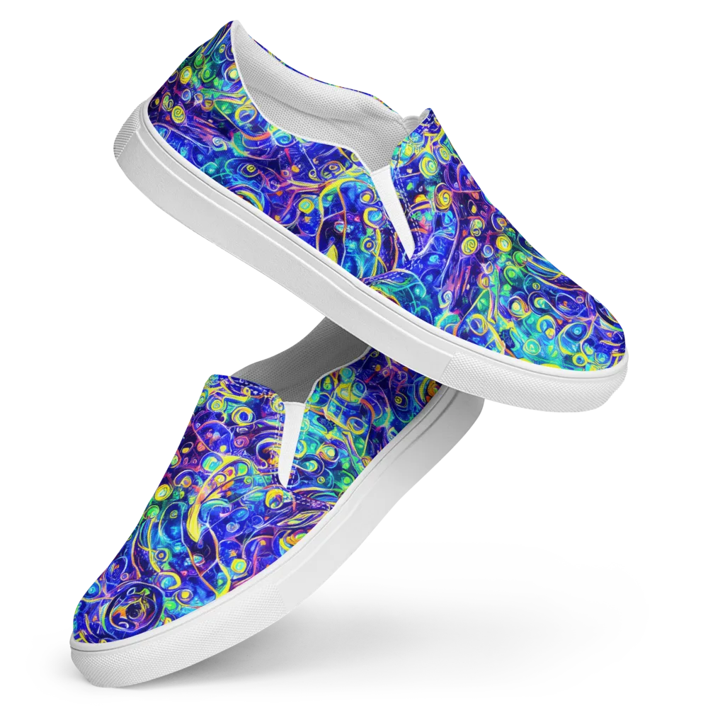 The Color Comet on Women's Slip-On Canvas Shoes — Front