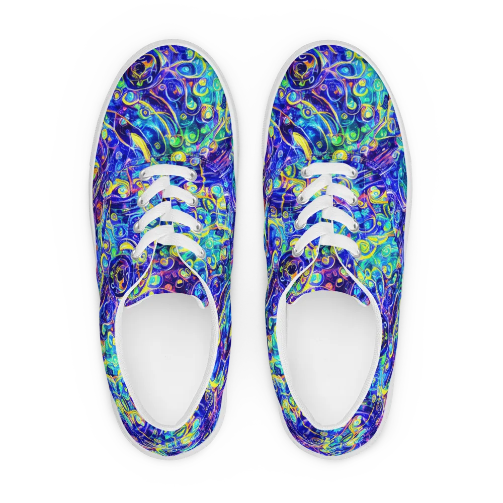 The Color Comet on Men's Lace-Up Canvas Shoes — Front