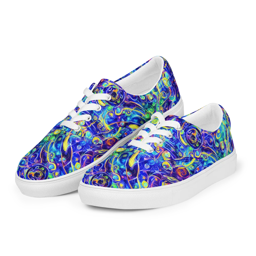 The Color Comet on Men's Lace-Up Canvas Shoes — Left Front