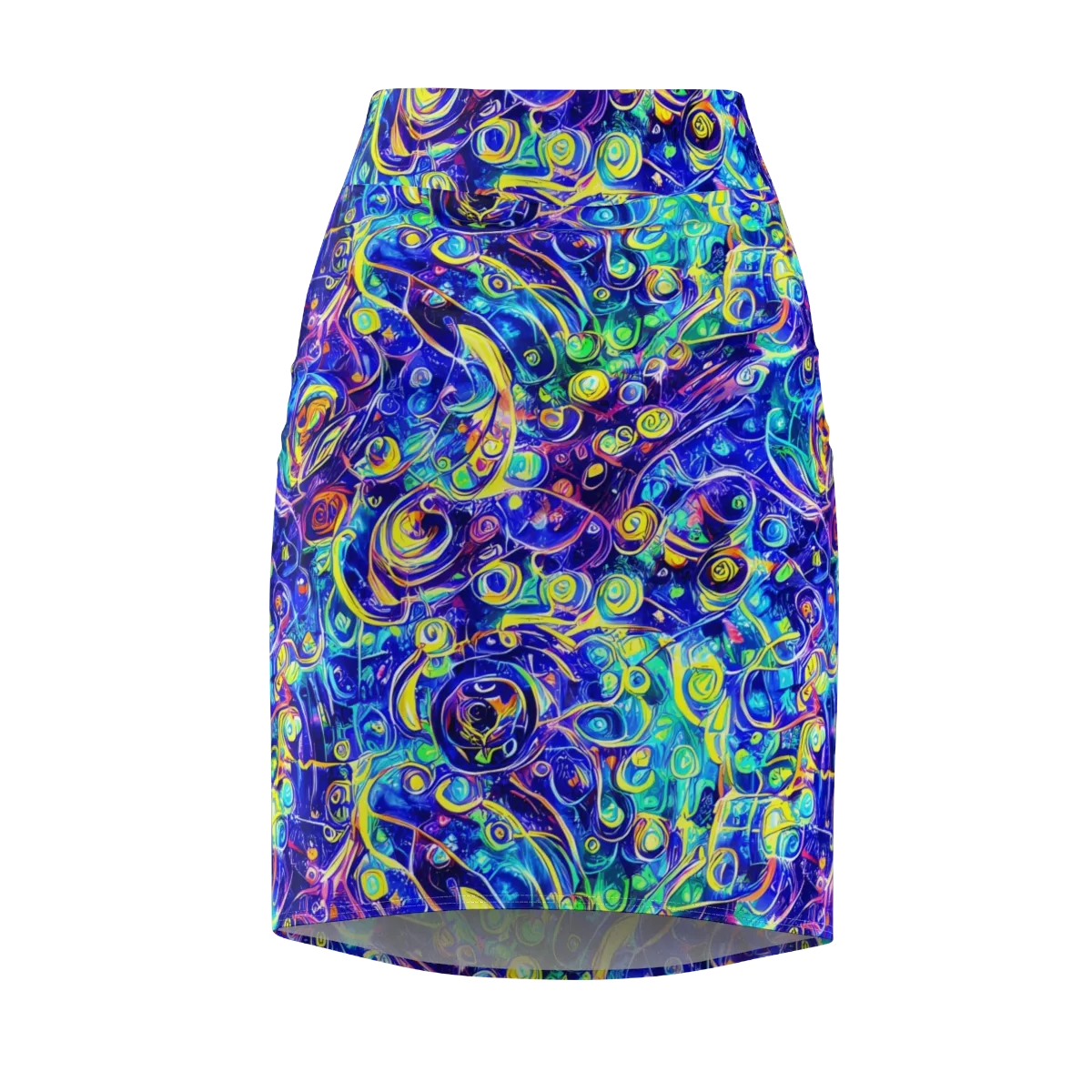 The Color Comet on Pencil Skirt — Front