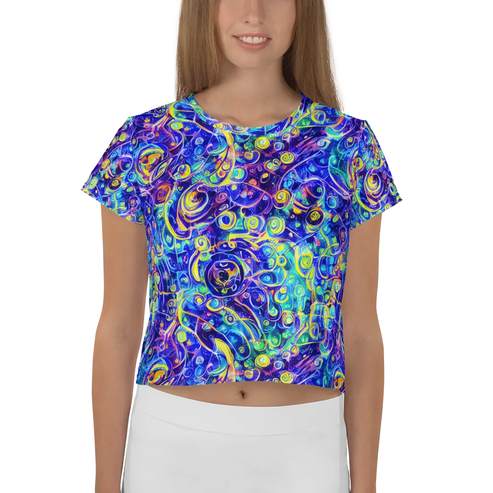 The Color Comet on Crop Tee — Front