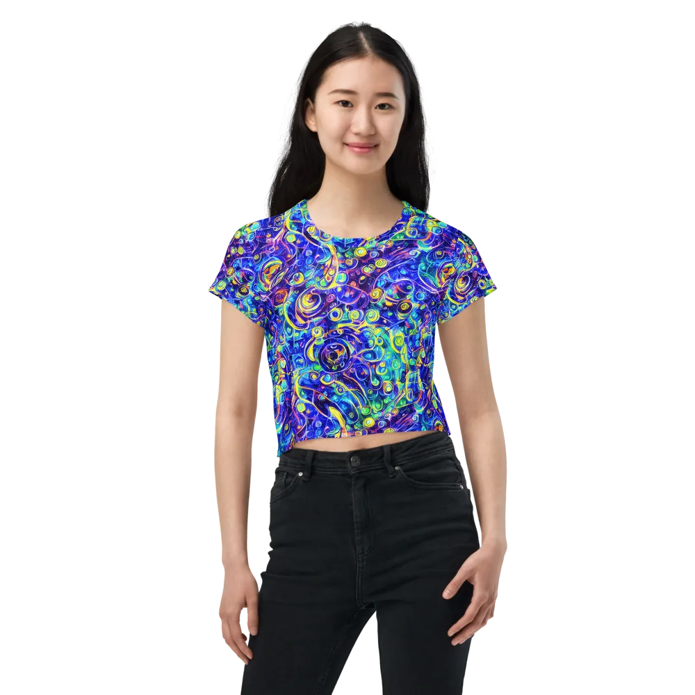 The Color Comet on Crop Tee — Front