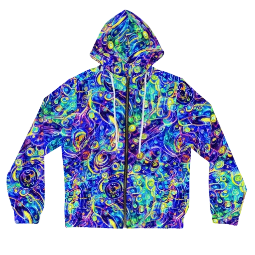 The Color Comet on a Women's Full-Zip Hoodie