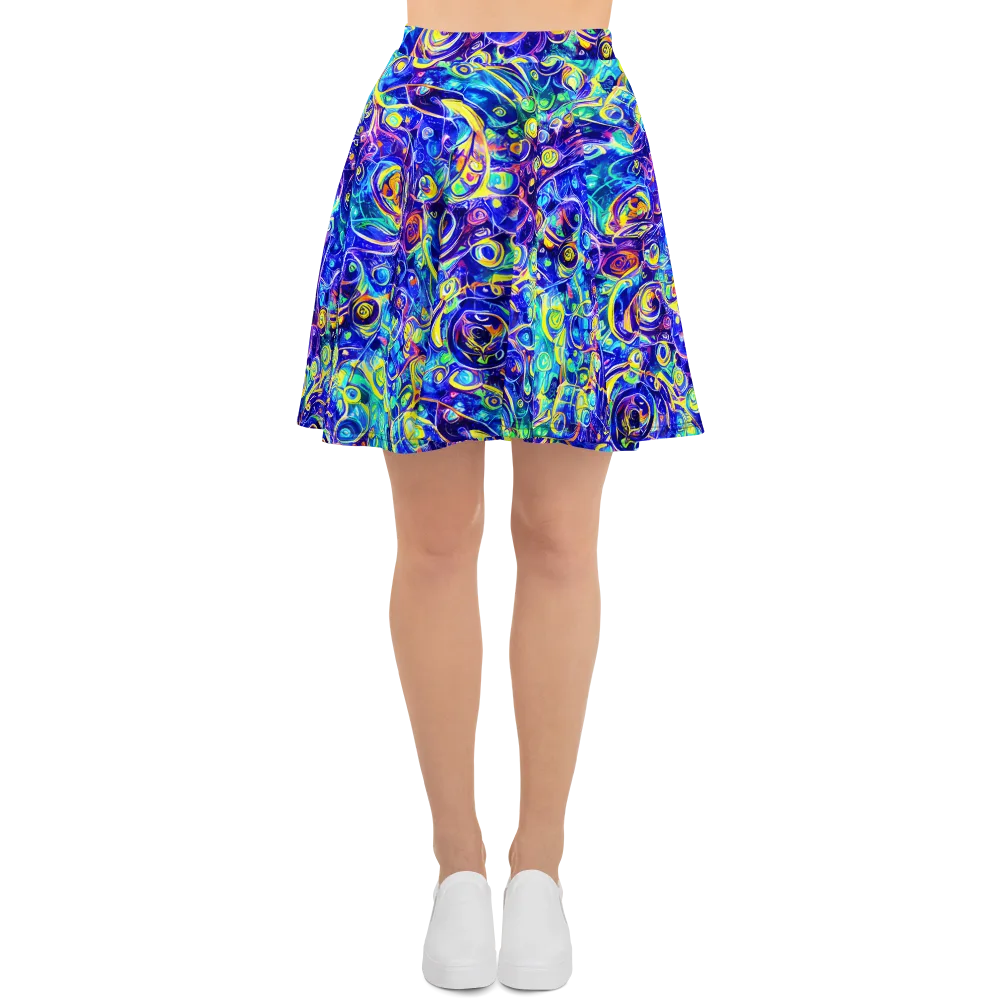 The Color Comet on Skater Skirt — Front
