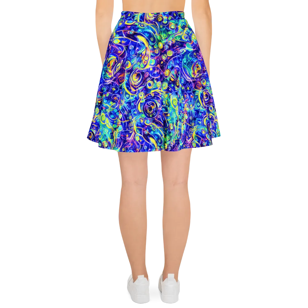 The Color Comet on Skater Skirt — Back