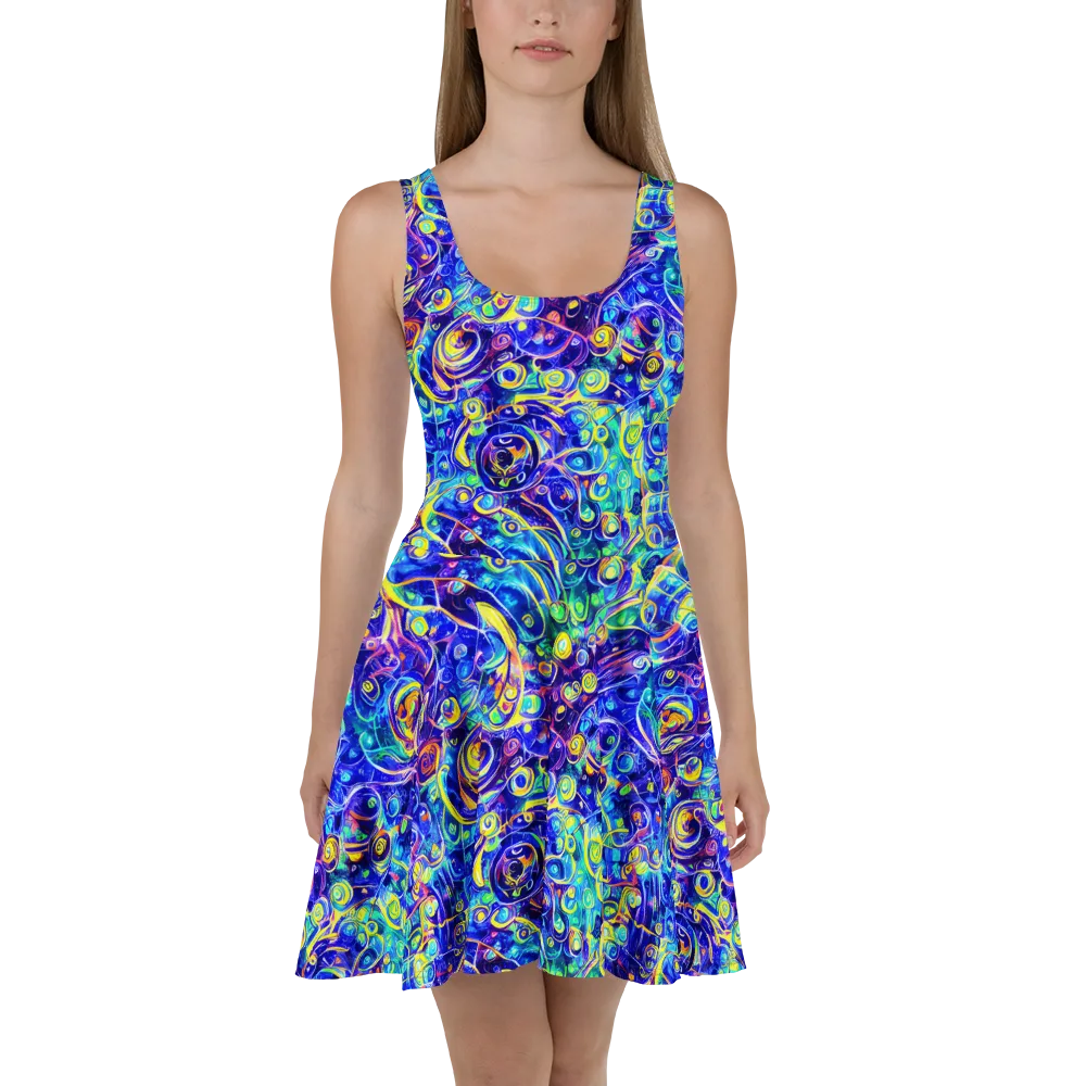 The Color Comet on Skater Dress — Front
