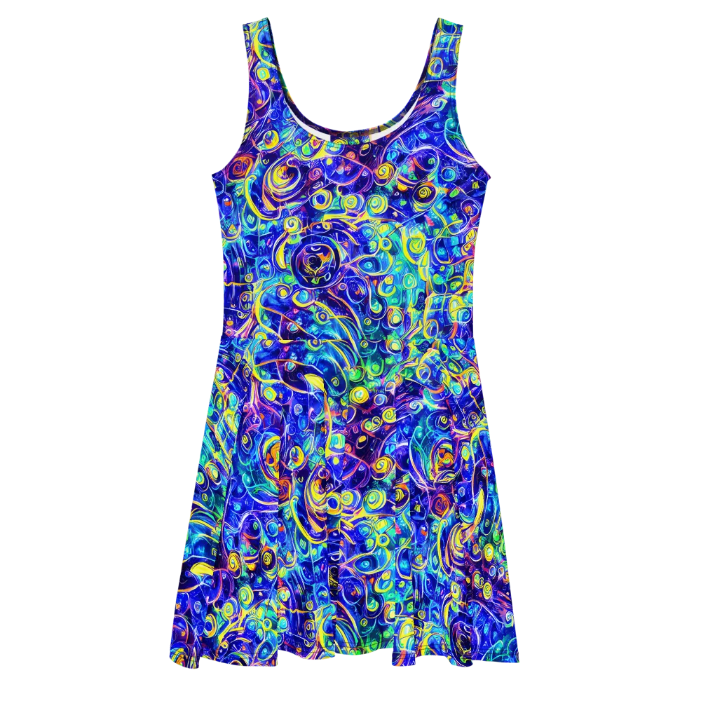 The Color Comet on Skater Dress — Front