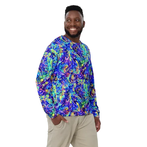 The Color Comet on a Sweatshirt