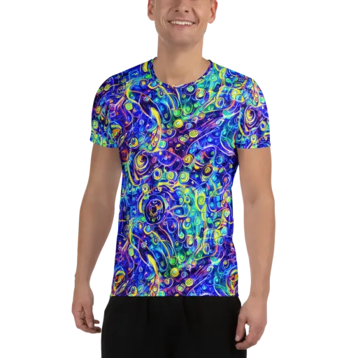 The Color Comet on a Men's Athletic T-Shirt