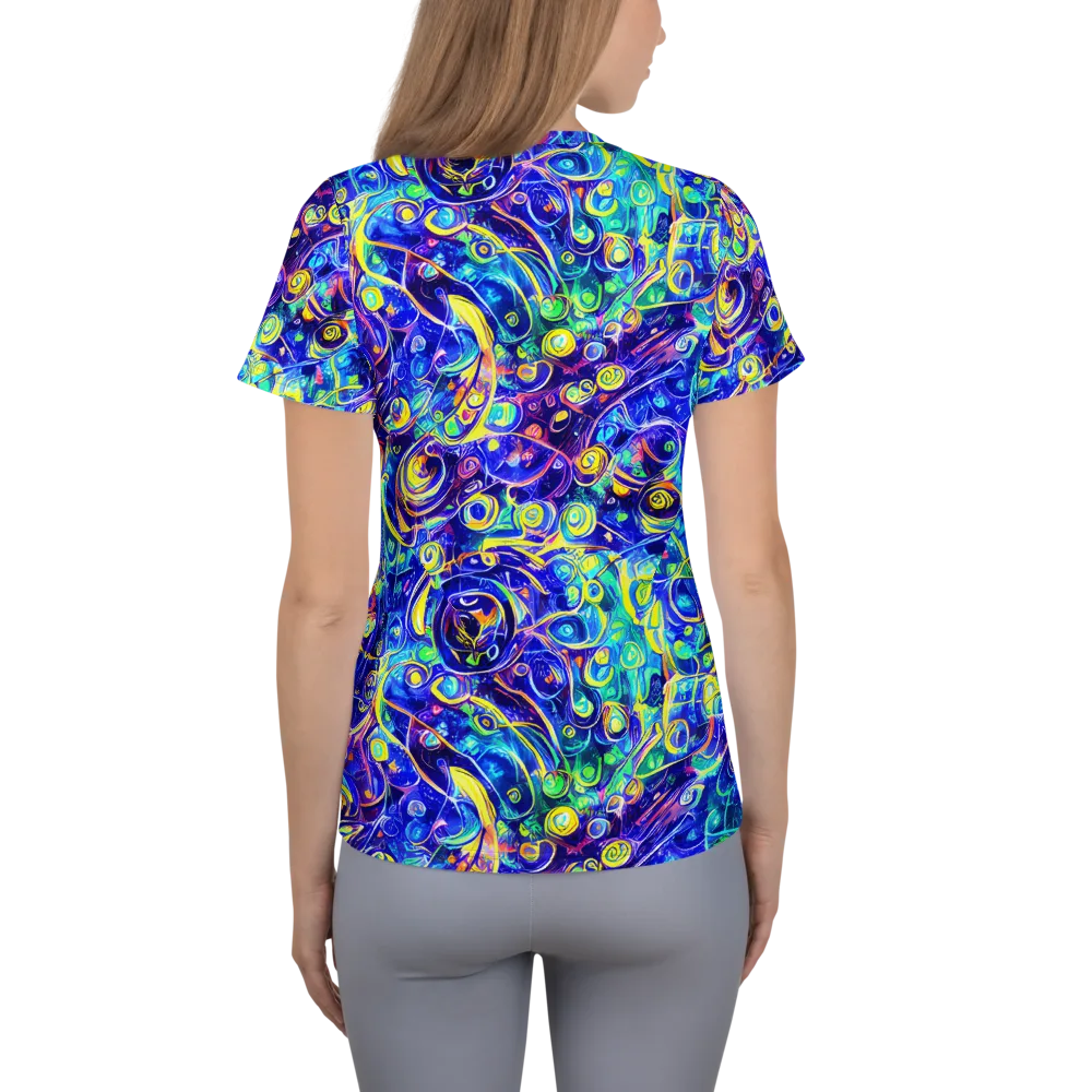 The Color Comet on Women's Athletic T-Shirt — Back