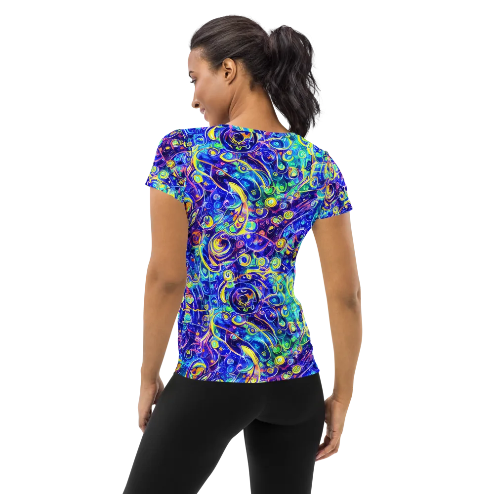 The Color Comet on Women's Athletic T-Shirt — Back