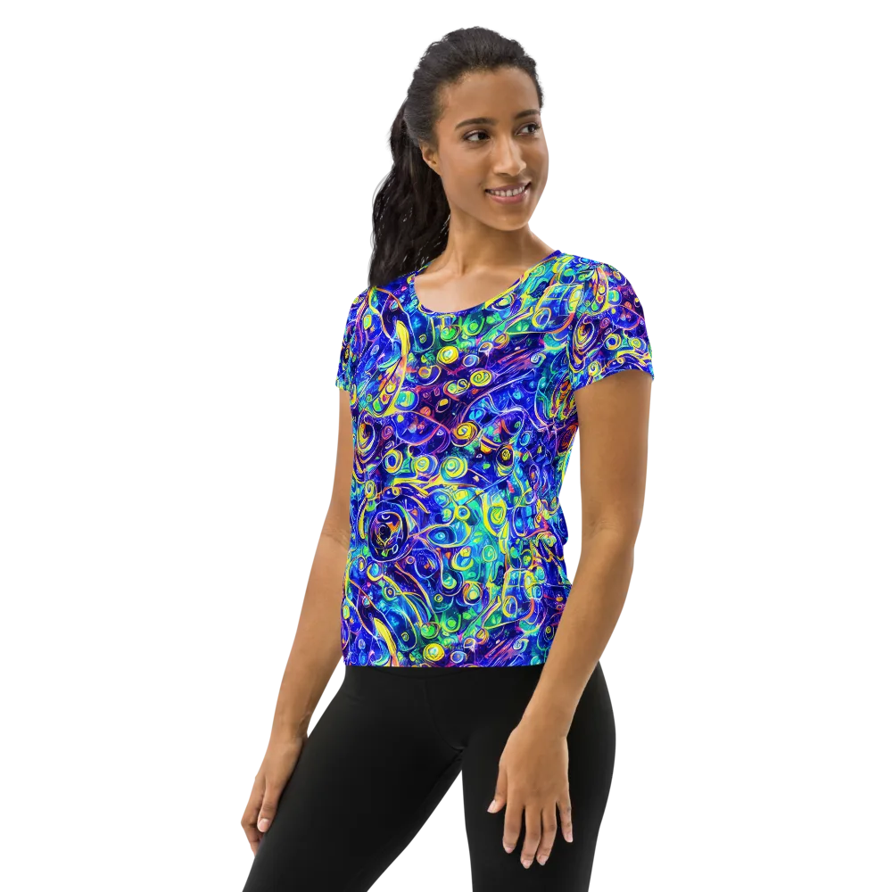 The Color Comet on Women's Athletic T-Shirt — Left
