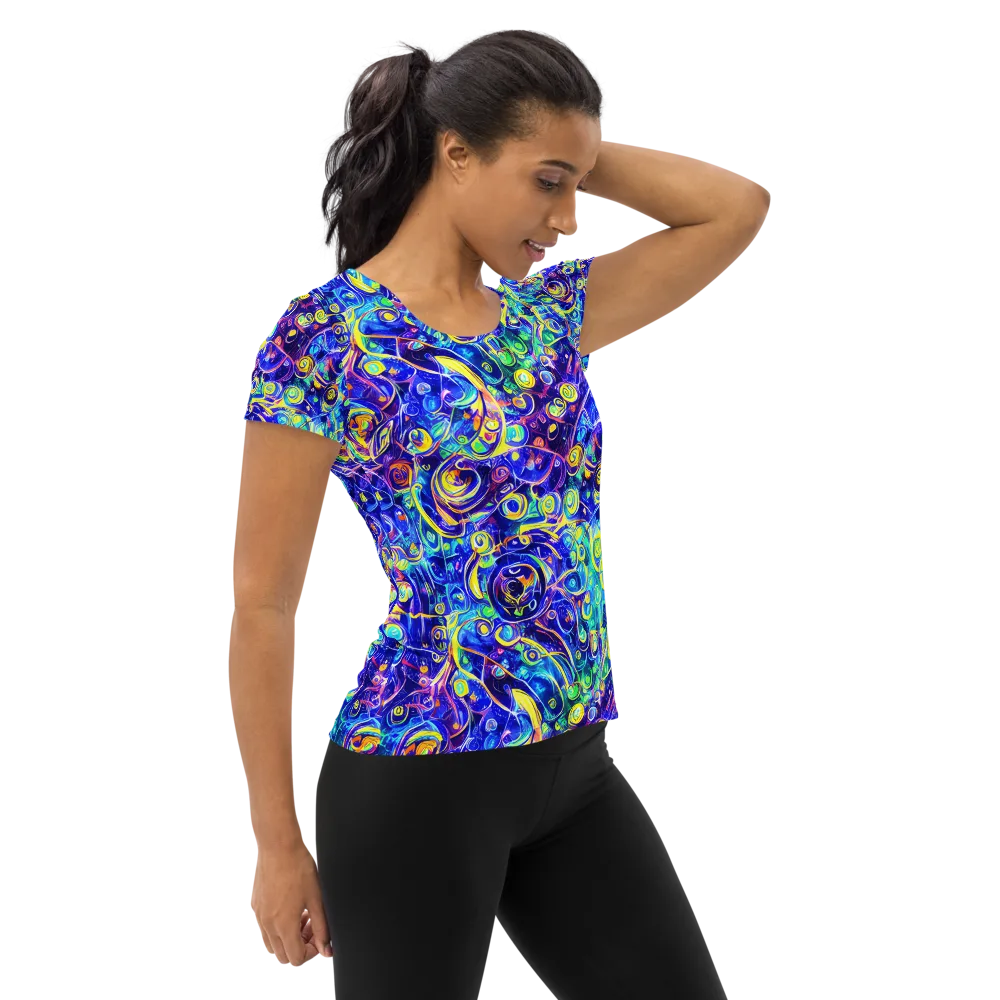 The Color Comet on Women's Athletic T-Shirt — Right
