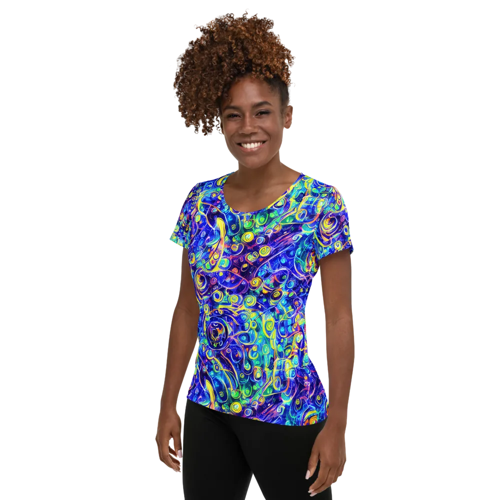 The Color Comet on Women's Athletic T-Shirt — Left