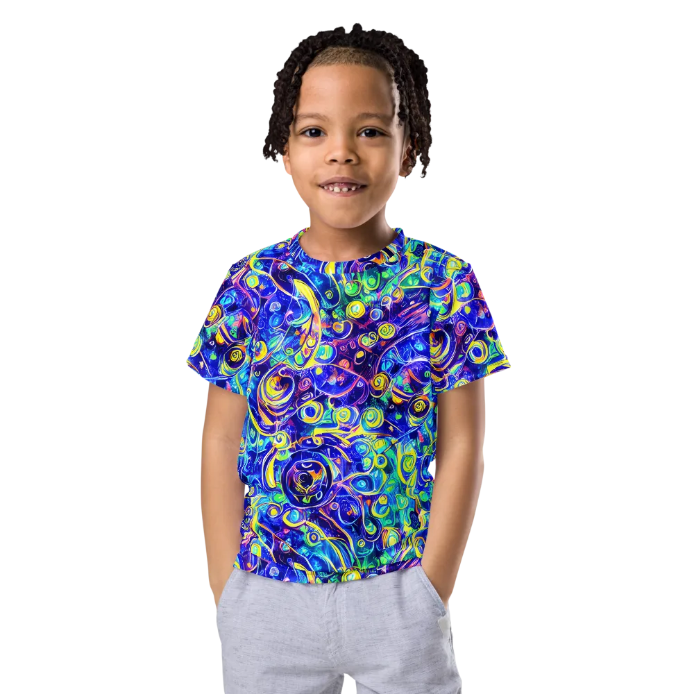The Color Comet on Kids Crew Neck T-Shirt — Front