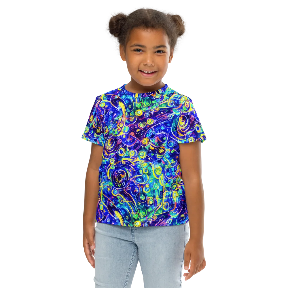 The Color Comet on Kids Crew Neck T-Shirt — Front