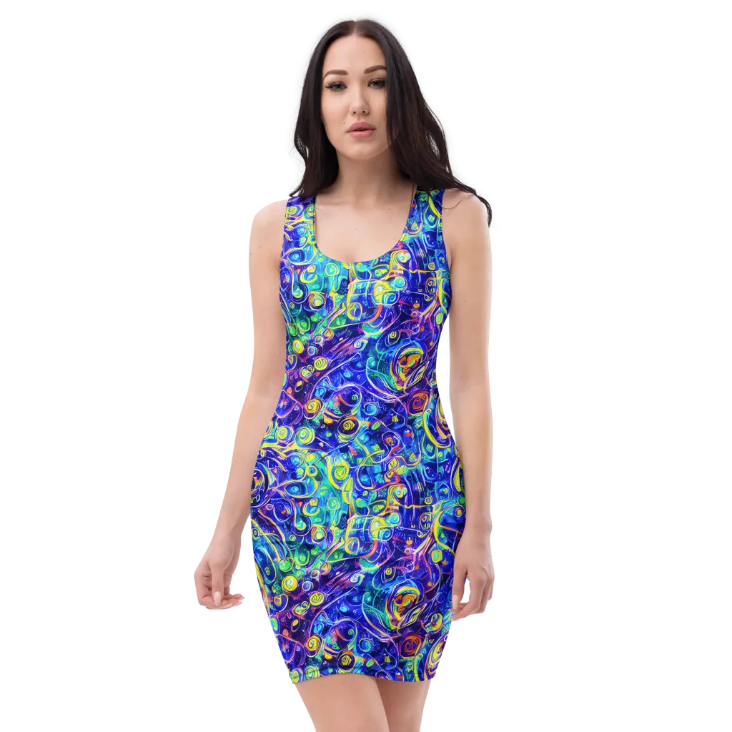 The Color Comet on Bodycon Dress — Front