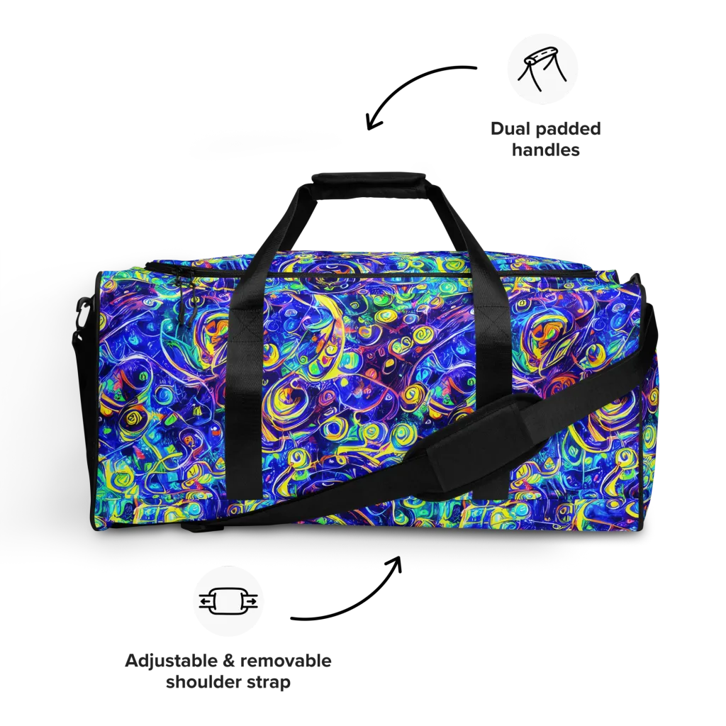 The Color Comet on Duffle Bag — Front