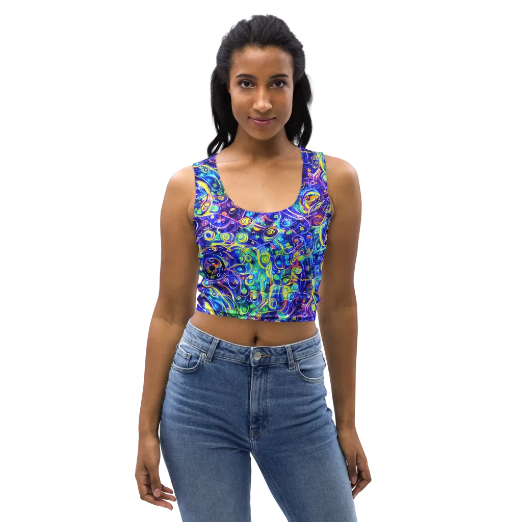 The Color Comet on Crop Top — Front