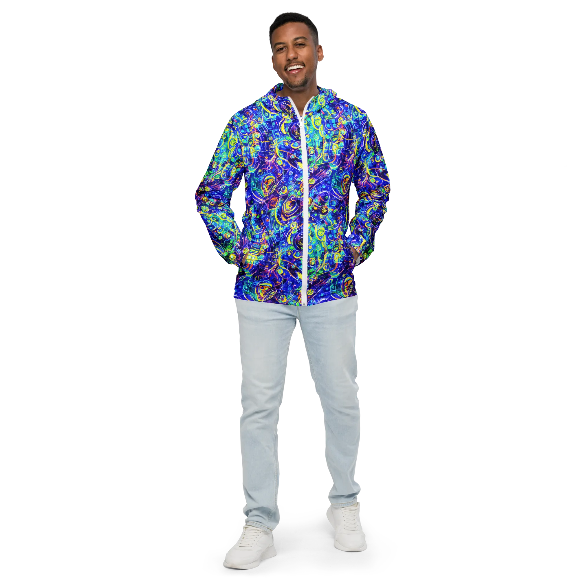 The Color Comet on Men's Windbreaker — Front