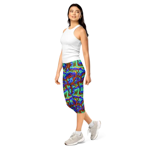 Bluefire Maze on a Capri Leggings