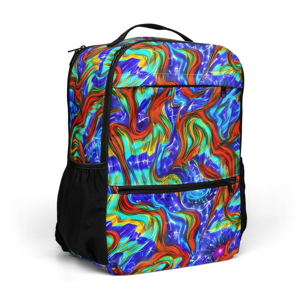 Bluefire Maze on Utility Backpack — Right Front
