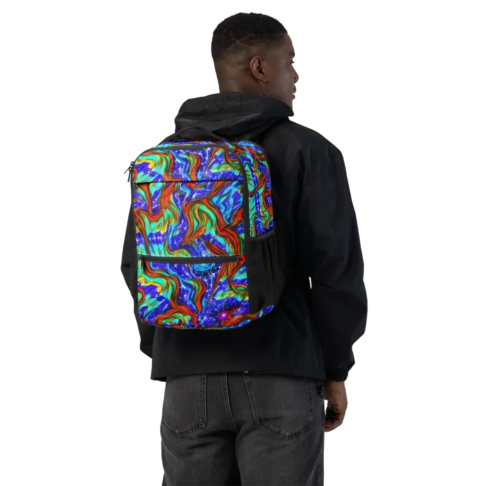 Bluefire Maze on Utility Backpack — Back