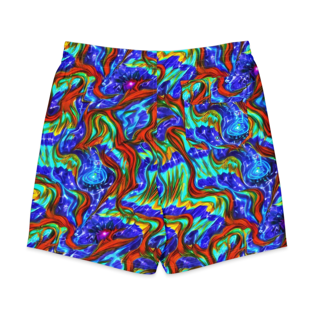 Bluefire Maze on Men's Board Shorts — Back