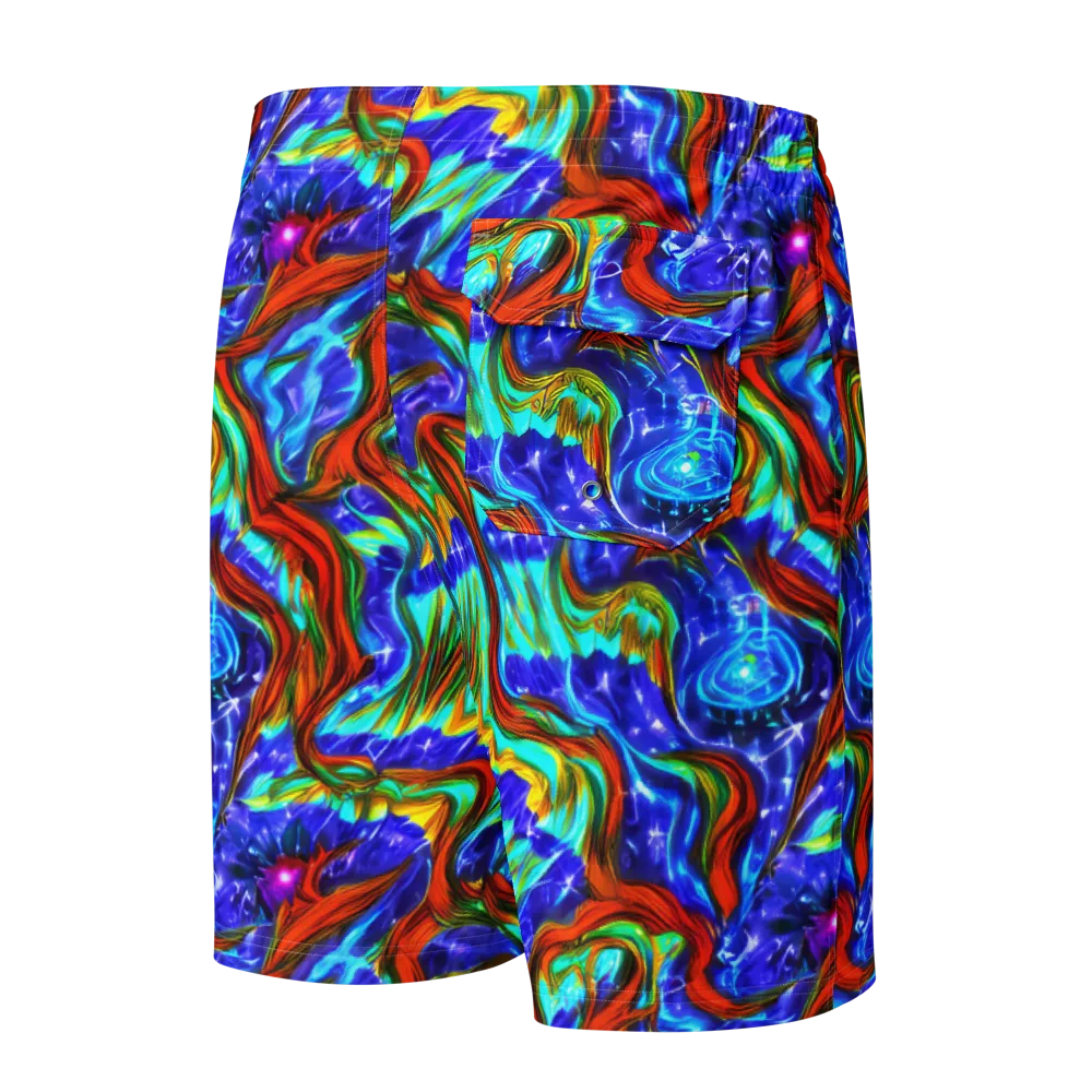 Bluefire Maze on Men's Board Shorts — Back