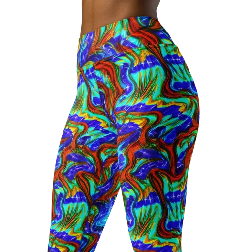 Bluefire Maze on a Yoga Leggings