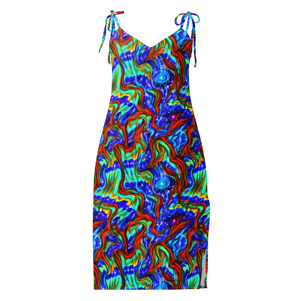 Bluefire Maze on Slip Dress — Front