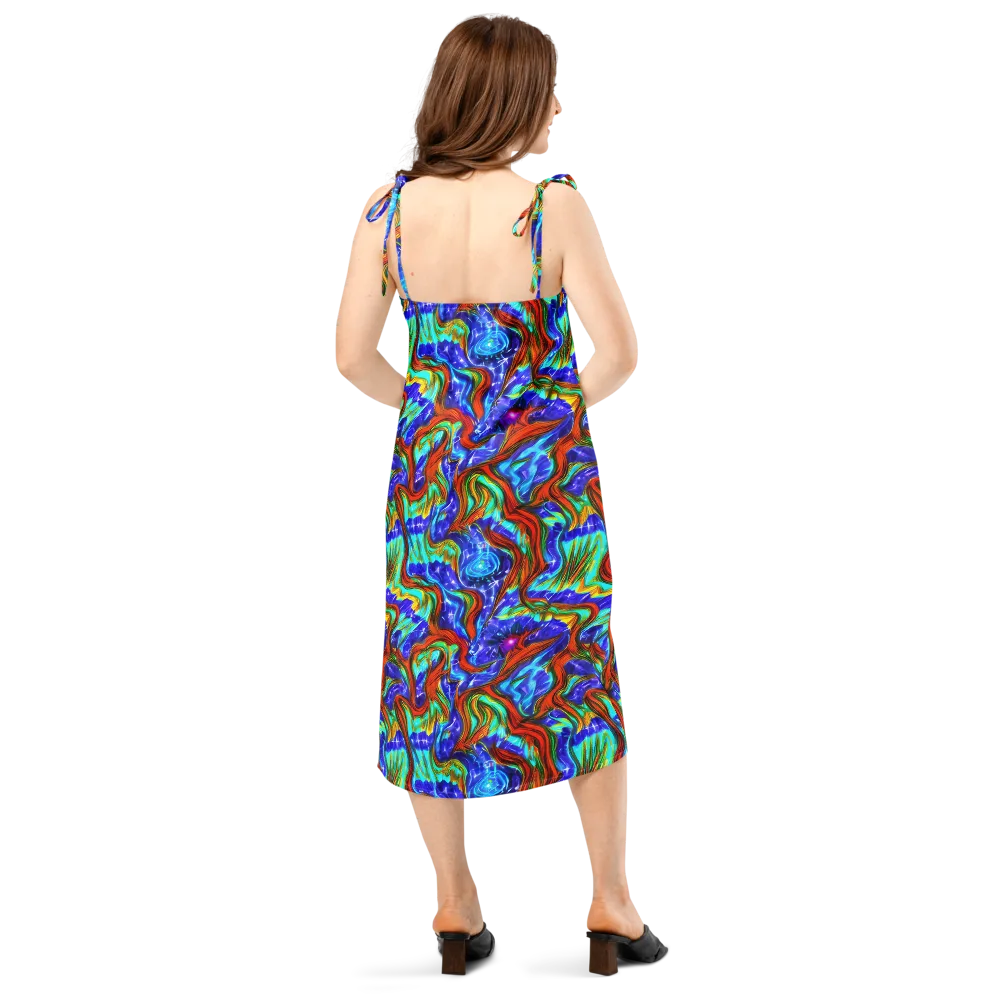 Bluefire Maze on Slip Dress — Back