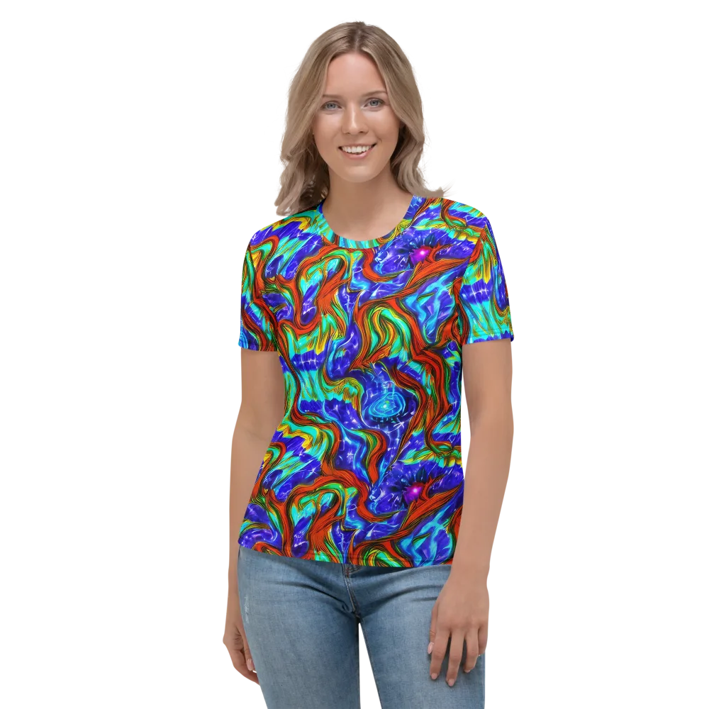 Bluefire Maze on Women's Crew Neck T-Shirt — Front
