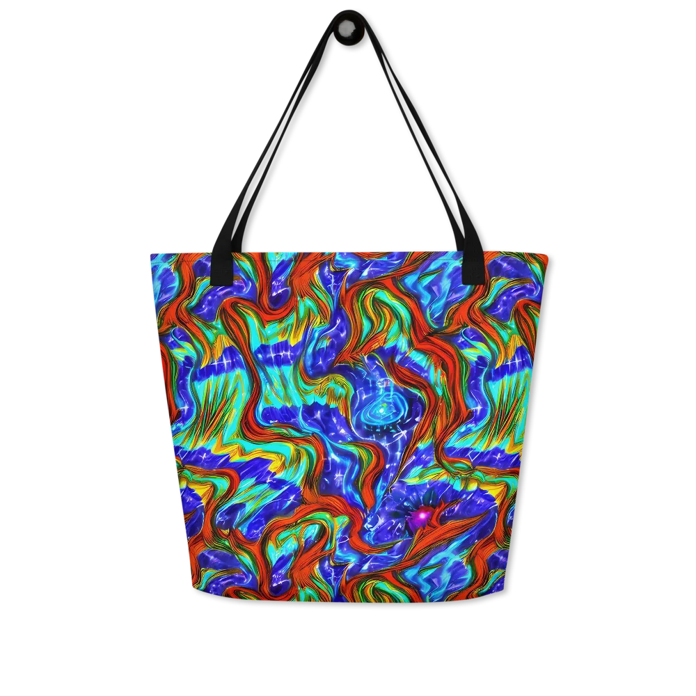 Bluefire Maze on Large Tote Bag W/ Pocket — Front